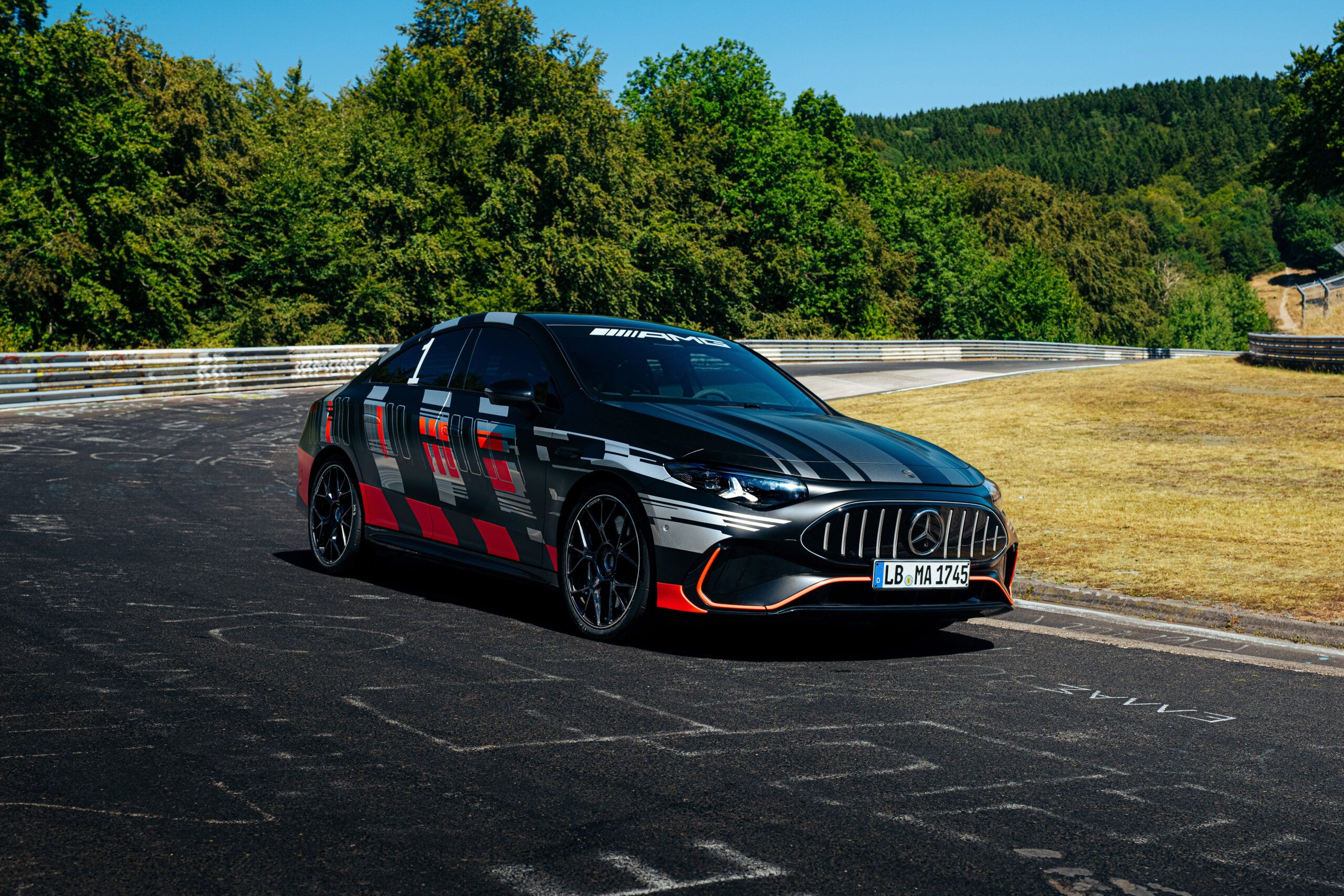 New Mercedes-AMG CLA 45 electric testing on the Nürburgring Nordschleife